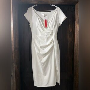 Popilush White Midi Dress